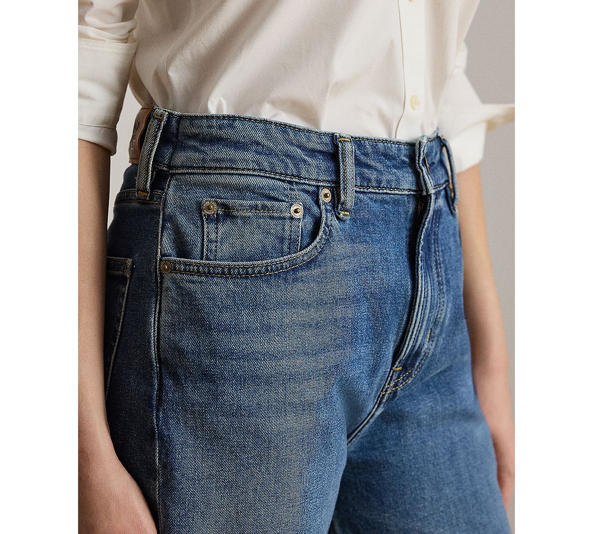 Lauren Ralph Lauren Women's High-Rise Straight Jeans view 2 — MAYCSS fashion products