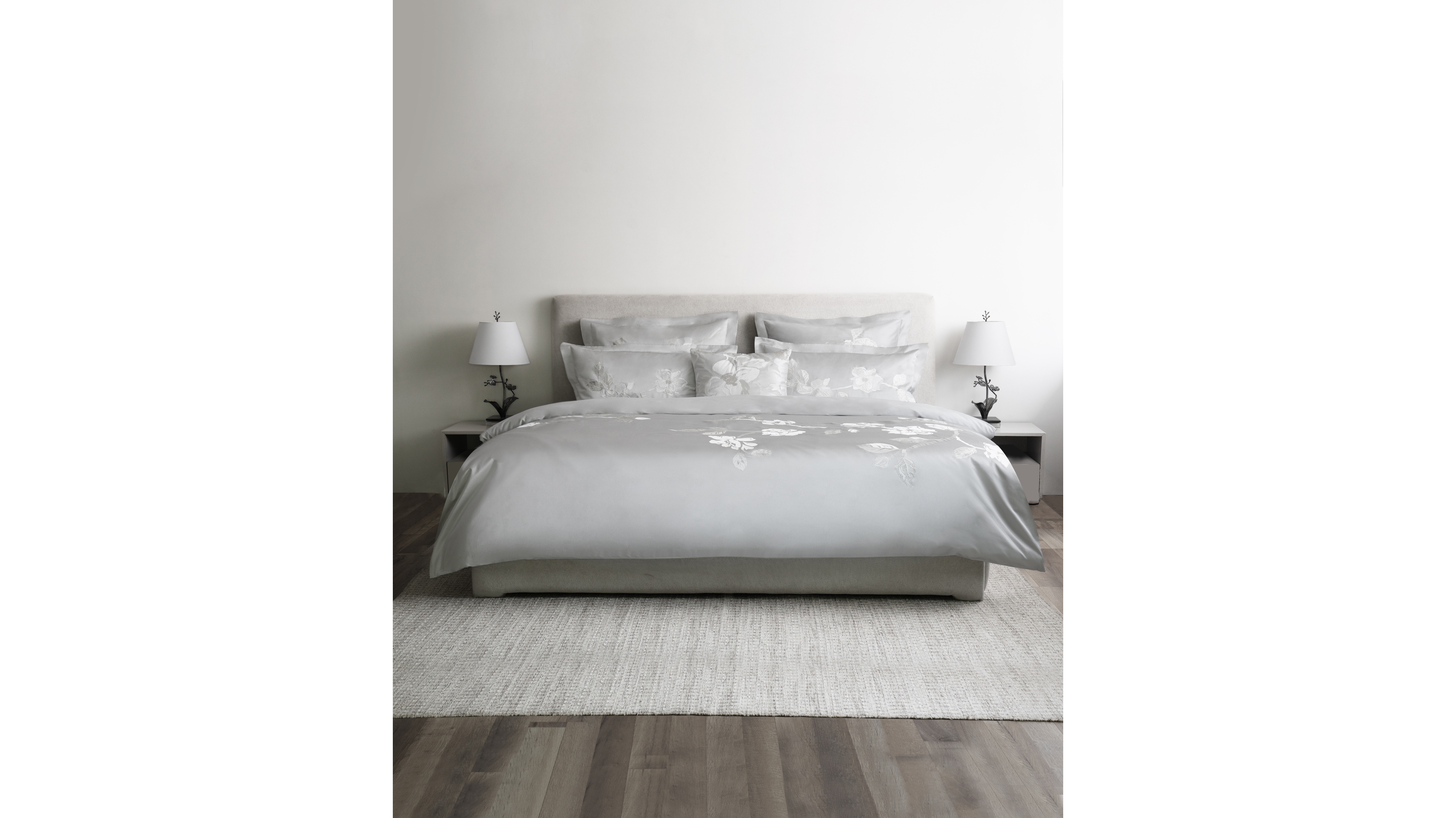 Michael Aram Gardenia Hand-Enameled Floral Duvet Cover, Queen