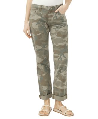Women's Chelsea Mid-Rise Straight Leg Camo Jeans