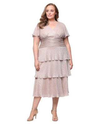 sl fashions plus size dresses Sydneys Closet SC7386 Long Prom Dress Plus Size Strapless A-Line Floral Slit Puff Sleeves Train Pockets Formal Gown 14 / Green Floral main image 0