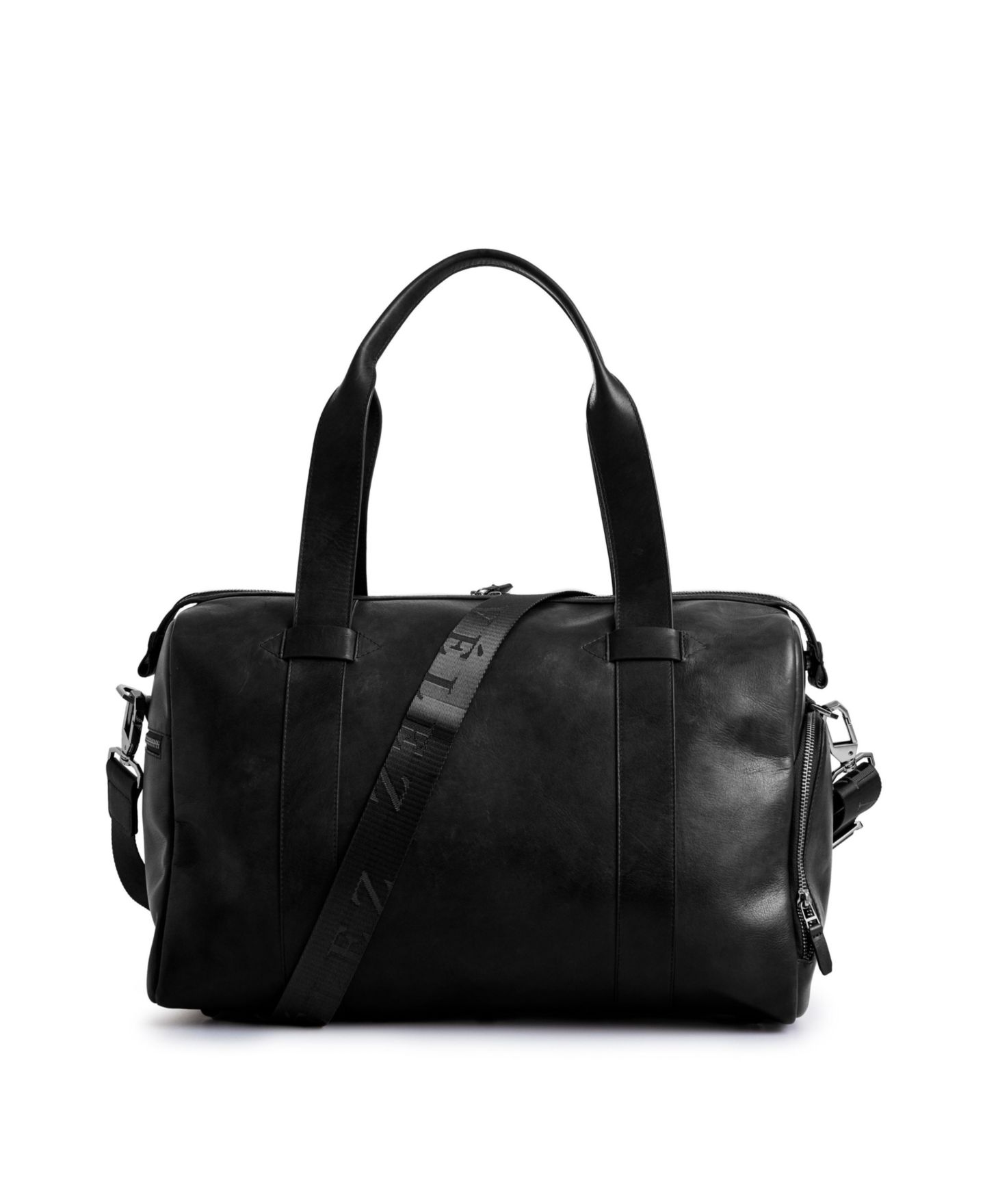 Сумка Velez Leather Duffle Bag Aged Effect, цвет: Чёрный — фото 3