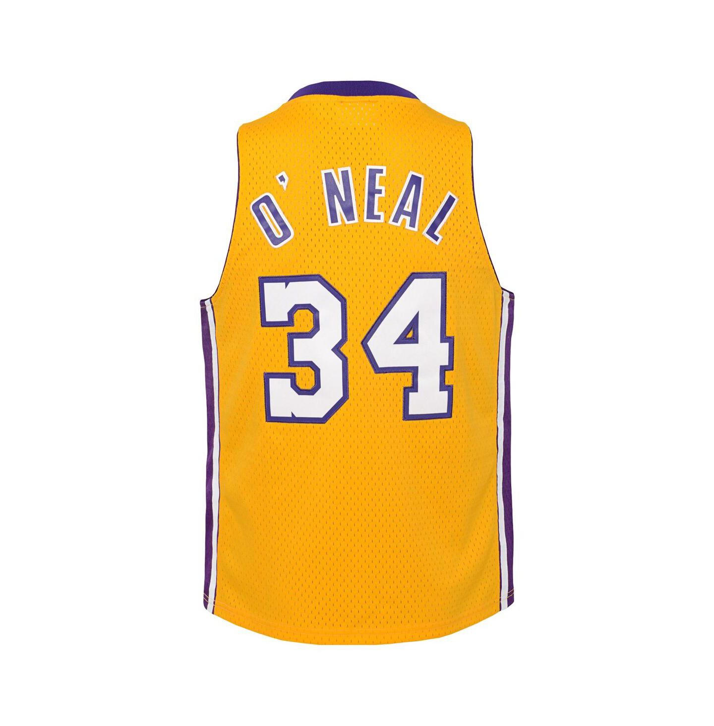 Детское джерси Mitchell & Ness Shaquille O'Neal Lakers 1999/00 Hardwood Classics, Gold — фото 3