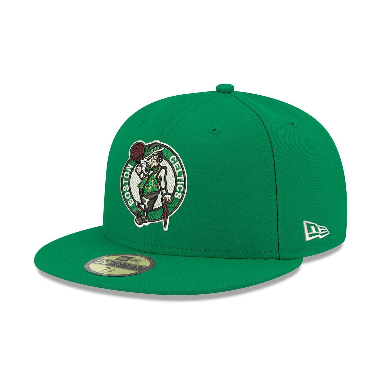 Мужская кепка New Era Kelly Green Boston Celtics Team Color 59FIFTY Fitted Hat — фото 1
