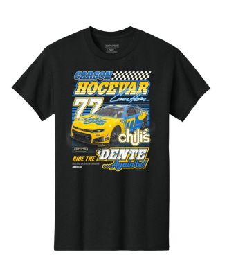 Men's Black Carson Hocevar 77 Chili's Car Throwback T-Shirt