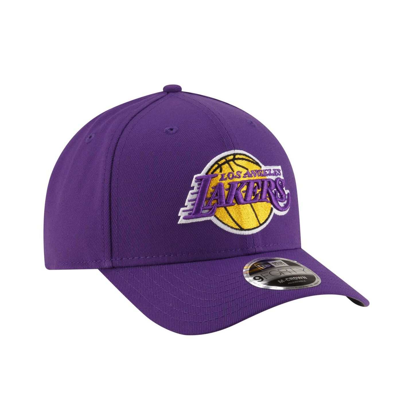 Мужская кепка New Era Purple Los Angeles Lakers 9FORTY Stock M-Crown Adjustable Hat — фото 3