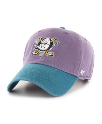 Men's Purple/Teal Anaheim Ducks Logo Vintage Clean Up Adjustable Hat