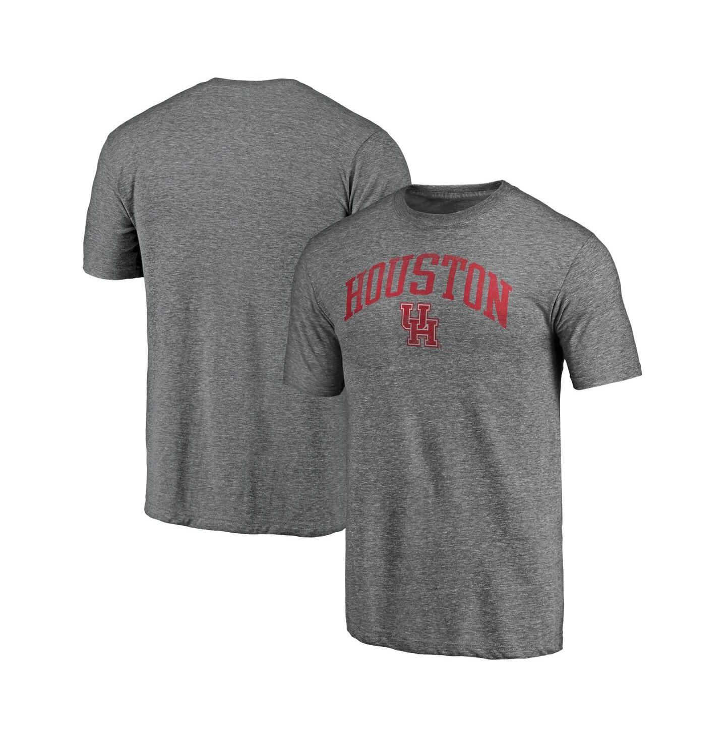 Мужская футболка Fanatics Mto Label Heather Gray Houston Cougars Arched City Tri-Blend — фото 1