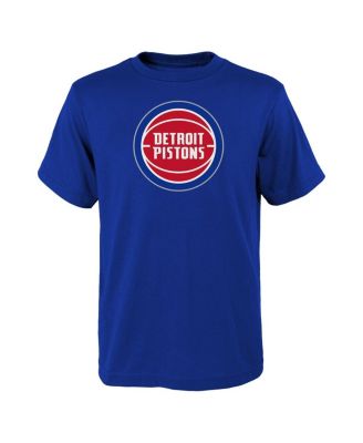 Big Boys and Girls Royal Detroit Pistons Primary Logo T-Shirt