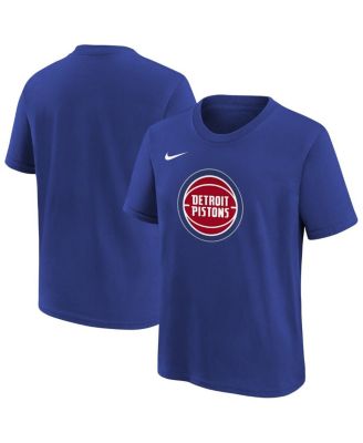 Big Boys and Girls Blue Detroit Pistons Team Essential Logo T-Shirt