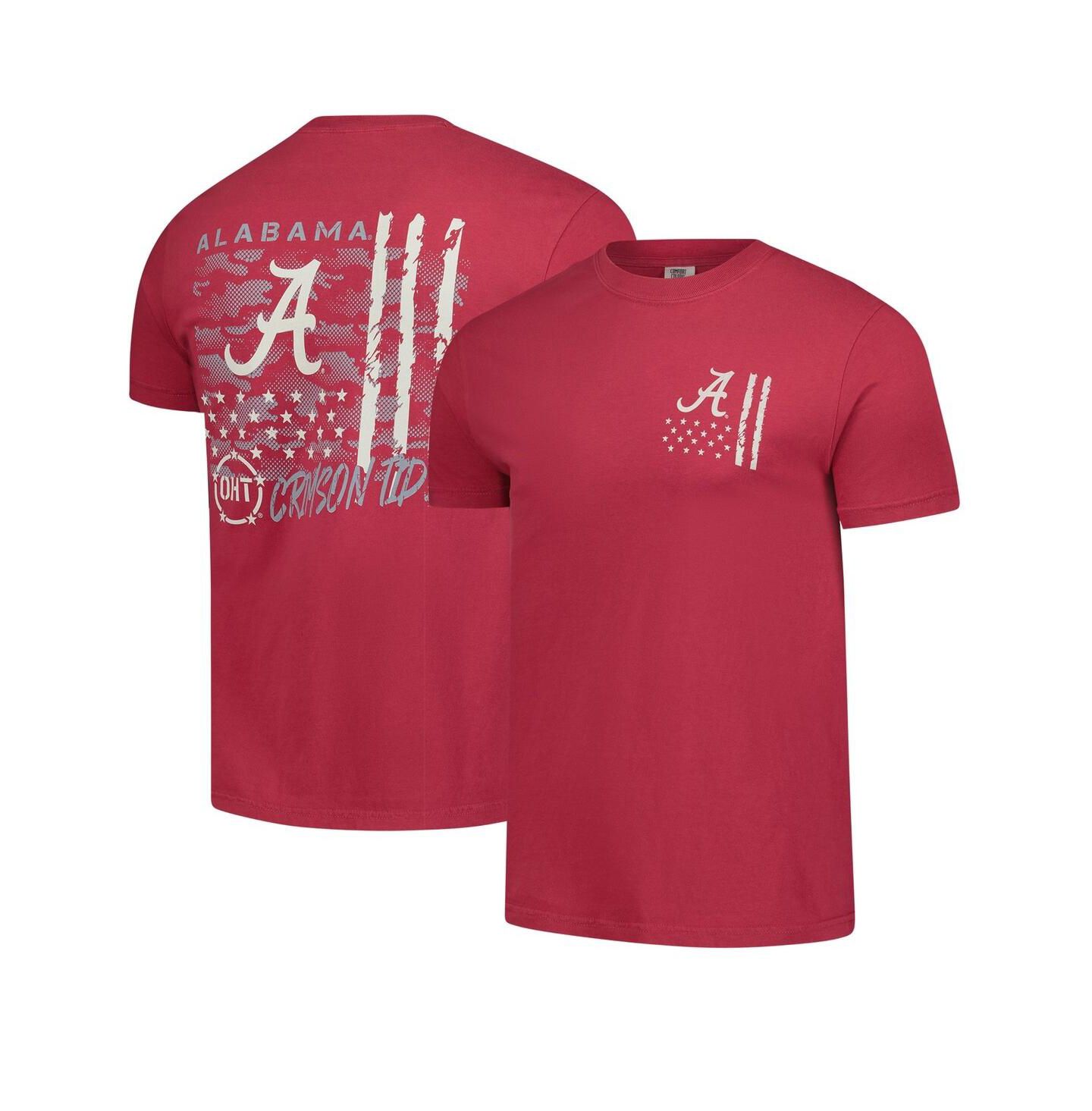 Мужская футболка Image One Crimson Alabama Crimson Tide Comfort Colors OHT Camo Overlay — фото 1