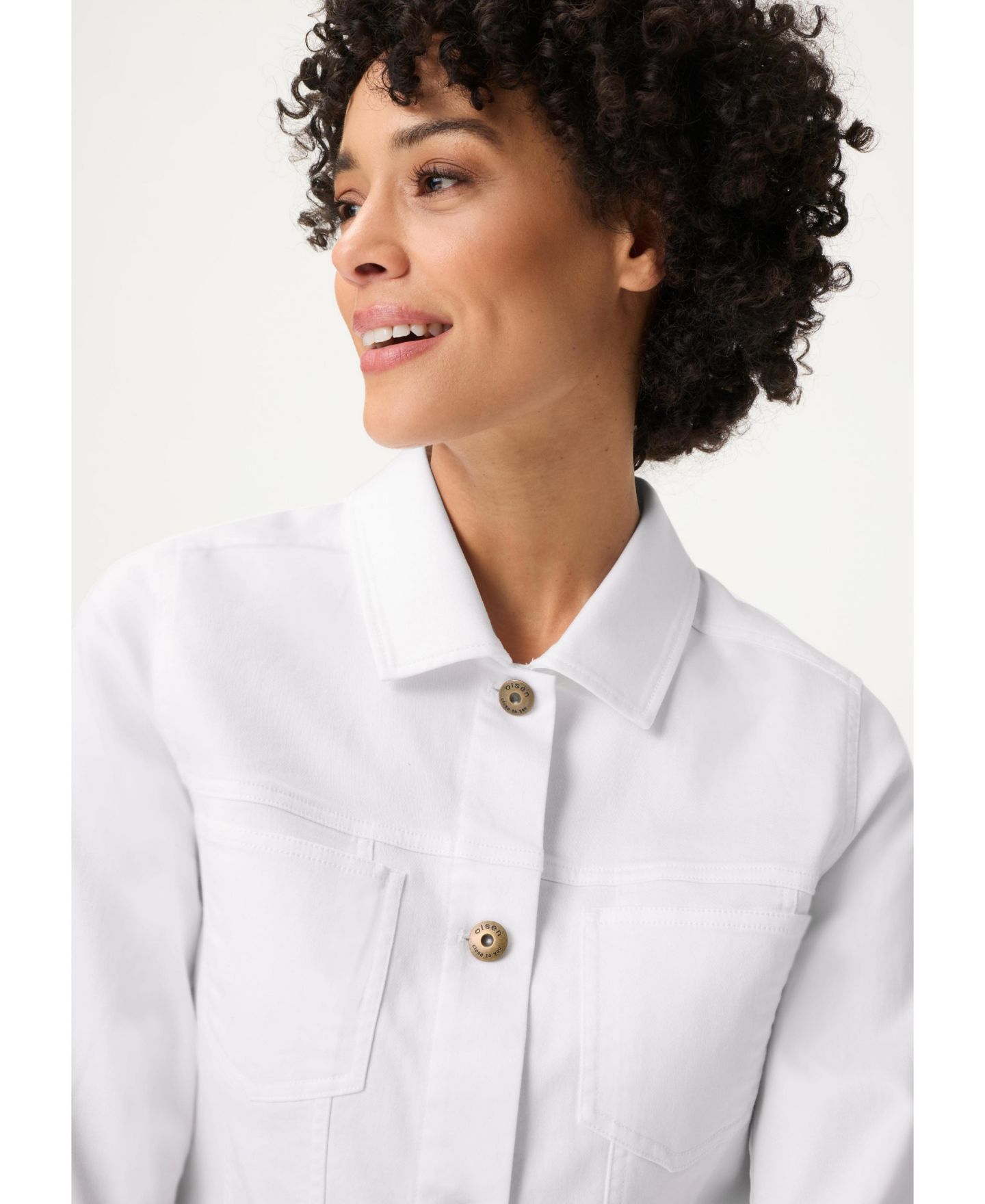 Женская куртка Olsen Cropped Jacket, цвет: Белый — фото 4