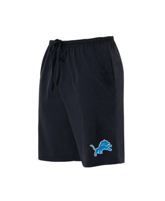 Men's Black Detroit Lions Big & Tall Fleece Lounge Shorts