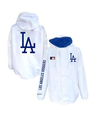 Men's White Los Angeles Dodgers Big & Tall Full-Snap Hooded Jacket