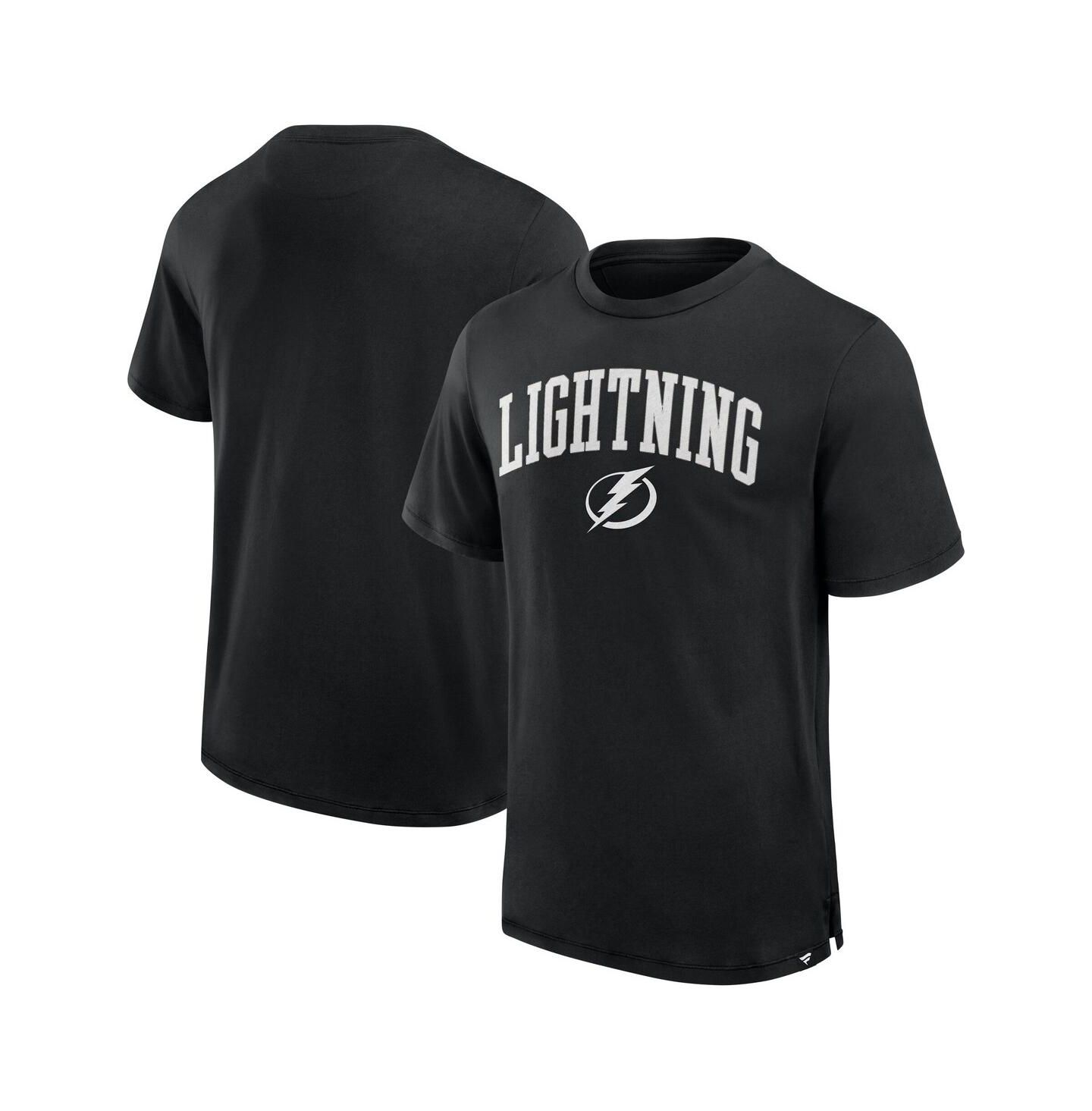 Мужская футболка Fanatics Black Tampa Bay Lightning Elevated Pima — фото 1