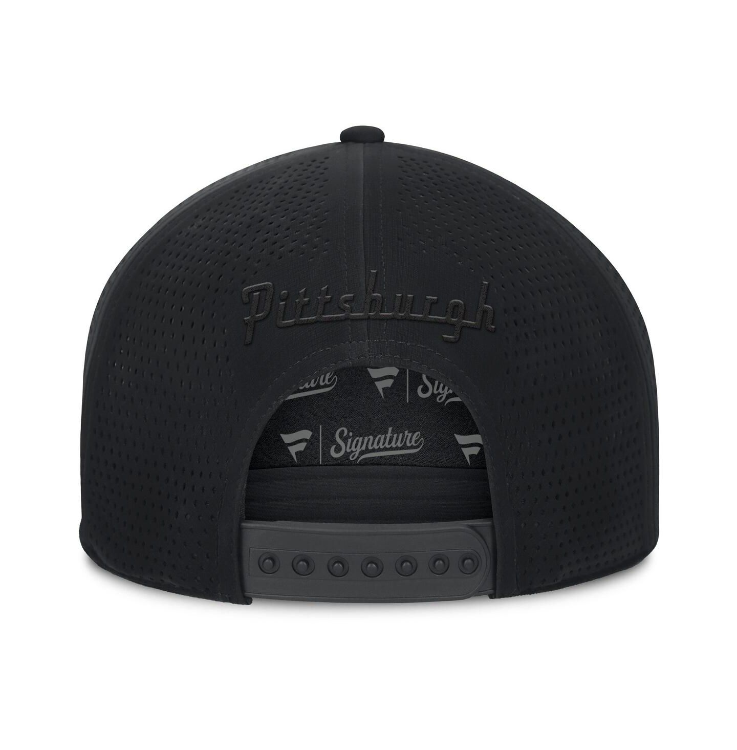 Мужская кепка Fanatics Black Pittsburgh Penguins Front Office Adjustable Hat — фото 4