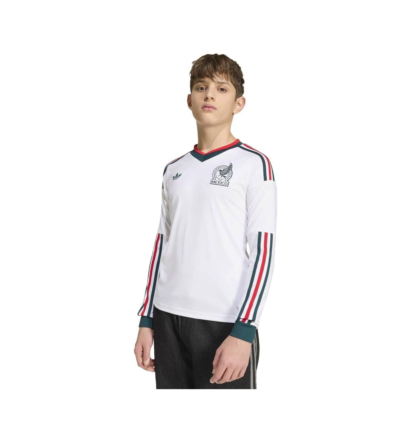Детское джерси adidas сборной Мексики 2026 Away Replica с длинным рукавом, White — фото 1