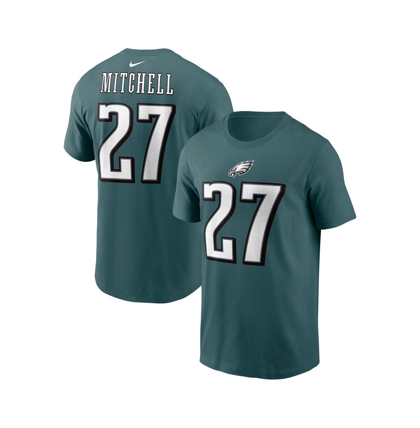Мужская футболка Nike Quinyon Mitchell Green Philadelphia Eagles Name and Number — фото 1