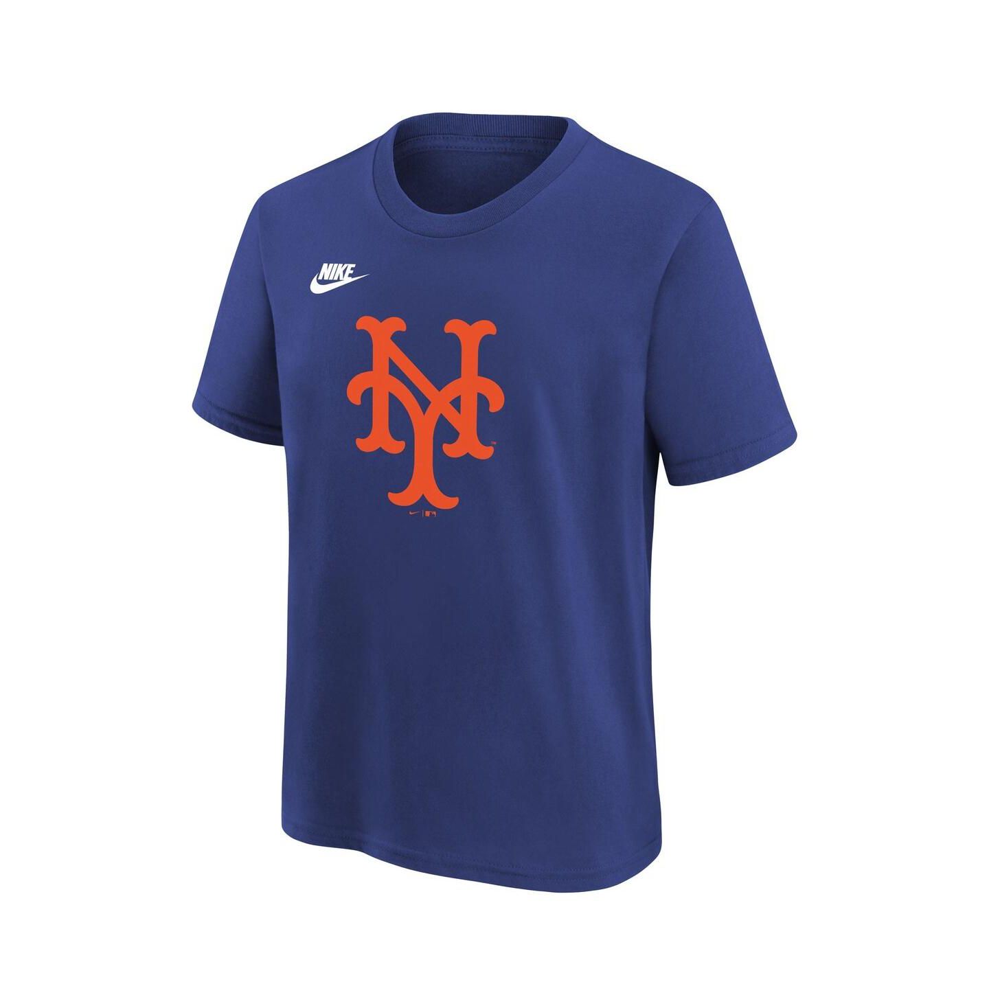 Детская футболка Nike Royal New York Mets Team Logo — фото 2