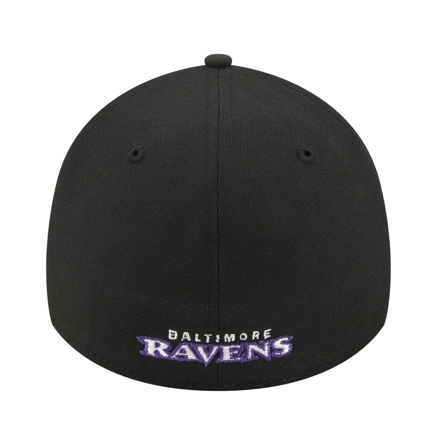 Мужская кепка New Era Black Baltimore Ravens Core Team 39THIRTY Flex Hat — фото 4