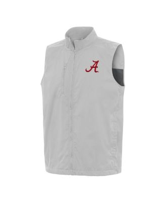Men's Heather Gray Alabama Crimson Tide Brisk Full-Zip Vest