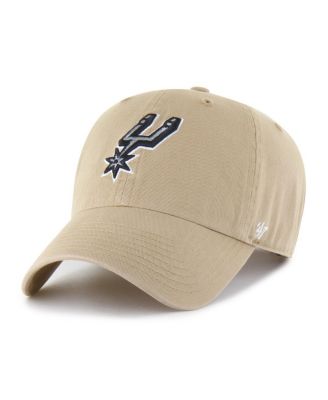 Men's Khaki San Antonio Spurs Logo Clean Up Adjustable Hat