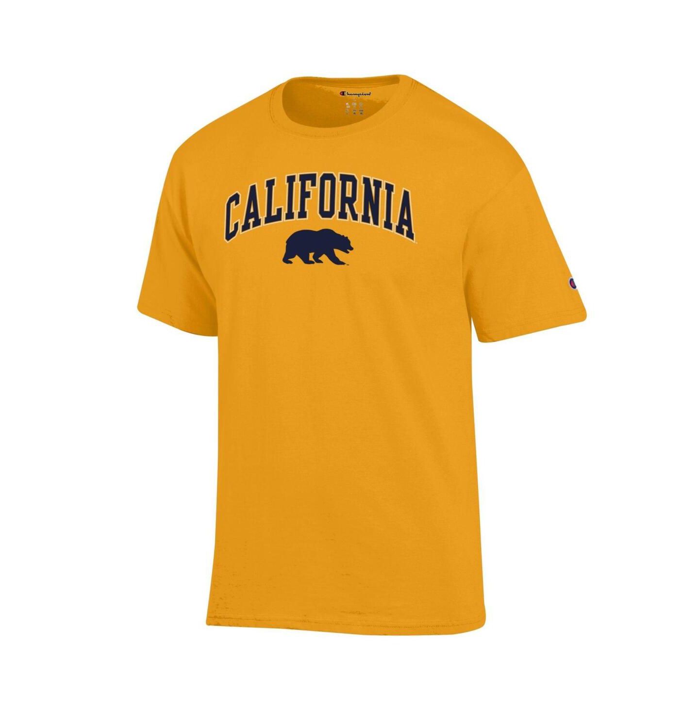 Мужская футболка Champion Heather Gray Cal Bears Arched Logo, цвет: Золотой — фото 2