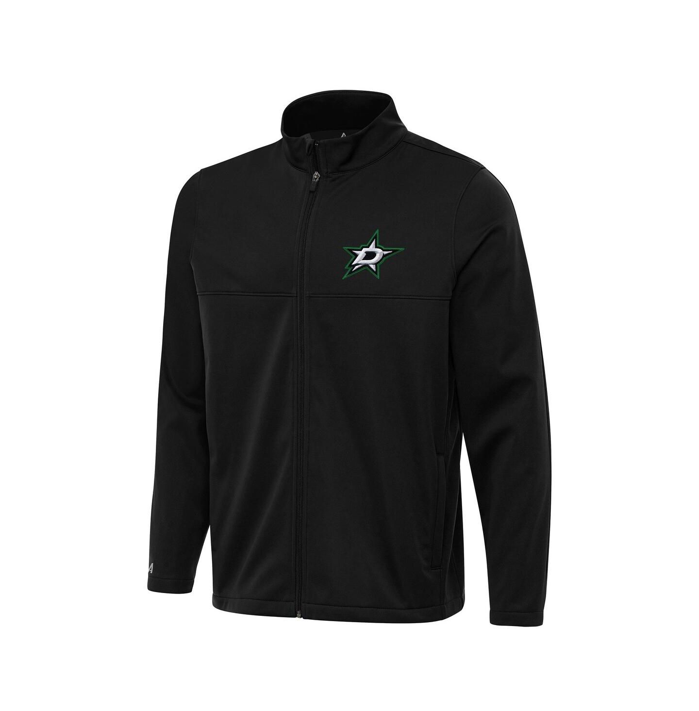 Мужская куртка Antigua Black Dallas Stars Links 2 Full-Zip Golf — фото 1