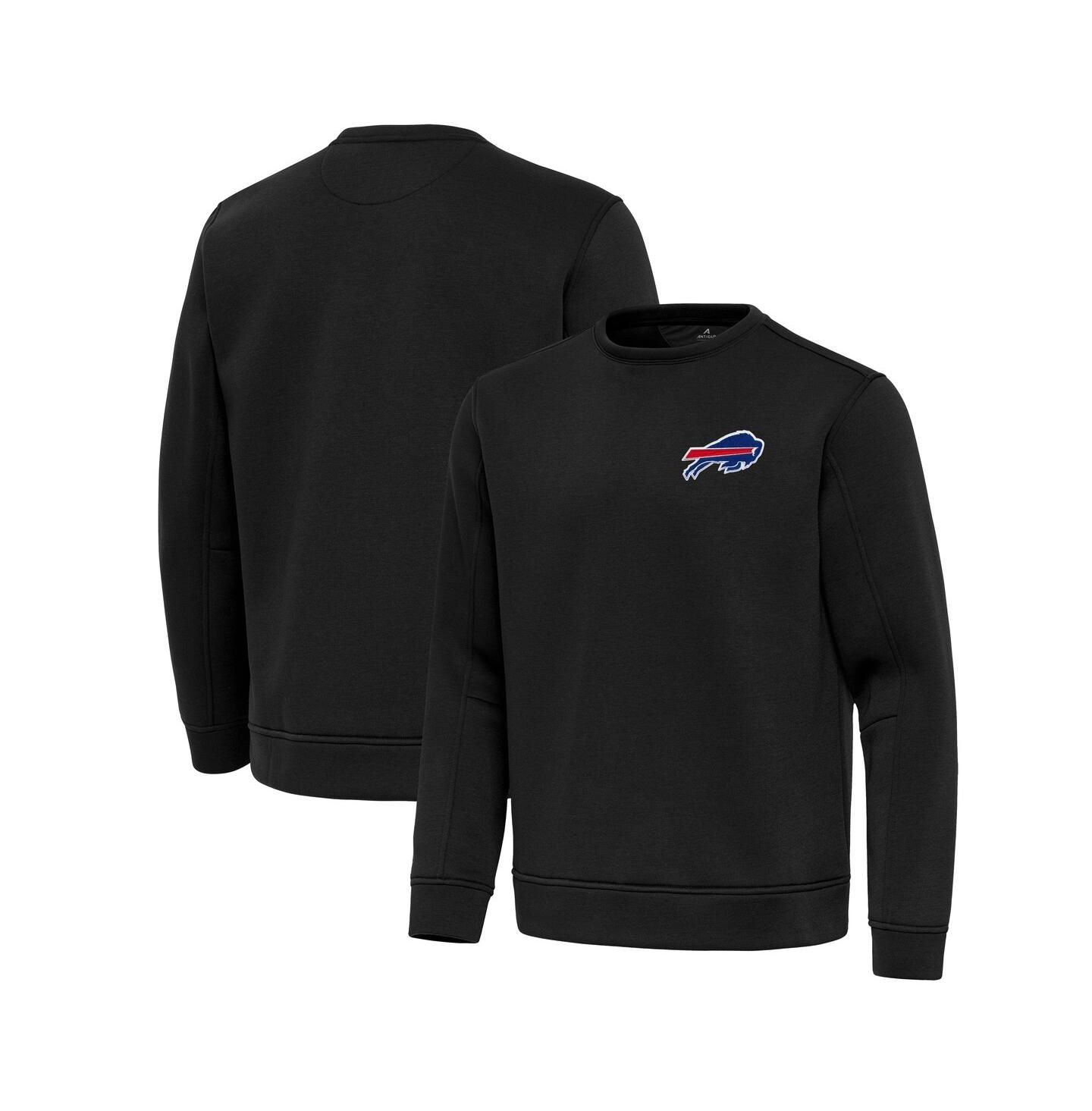 Мужская толстовка Antigua Black Buffalo Bills Relevant Lightweight Pullover — фото 1