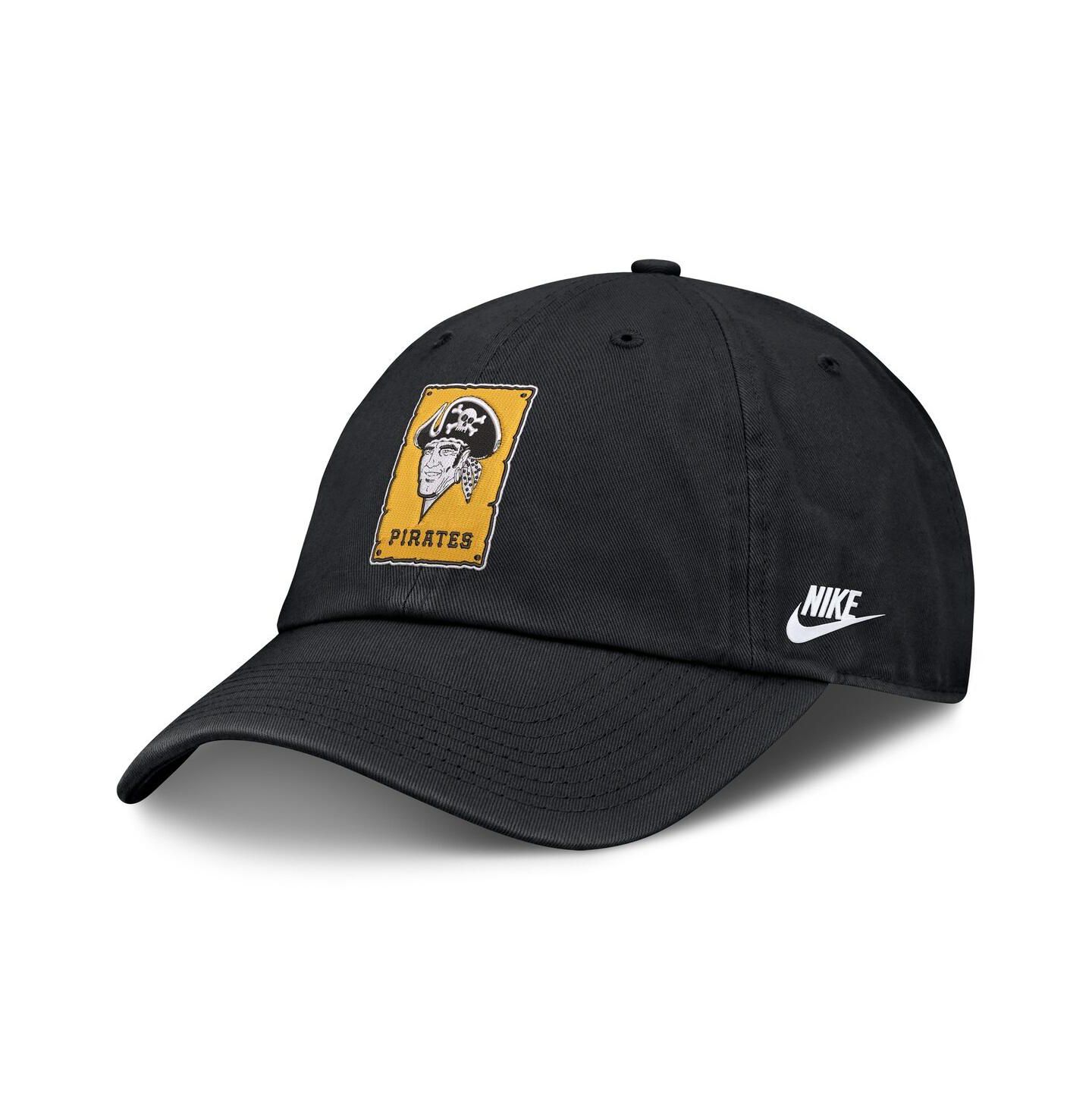 Мужская кепка Nike Black Pittsburgh Pirates Cooperstown Club Adjustable Hat — фото 3