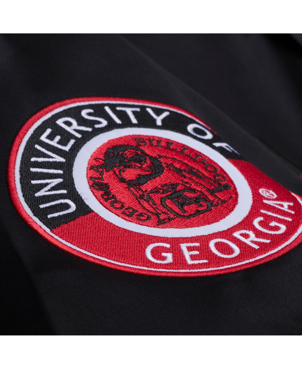 Mitchell & Ness Men's Black Georgia Bulldogs Double Clutch Lightweight Satin Full-Snap Jacket