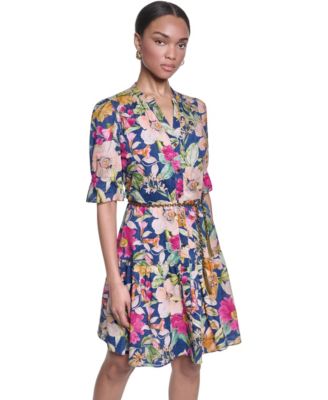 Petite Collared Button-Down Dress