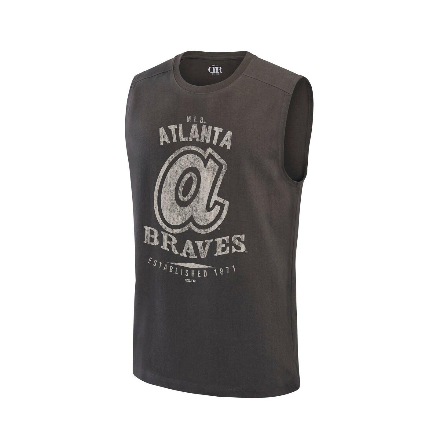 Мужской топ Mojo Darius Rucker Collection by Fanatics Charcoal Atlanta Braves Muscle — фото 2