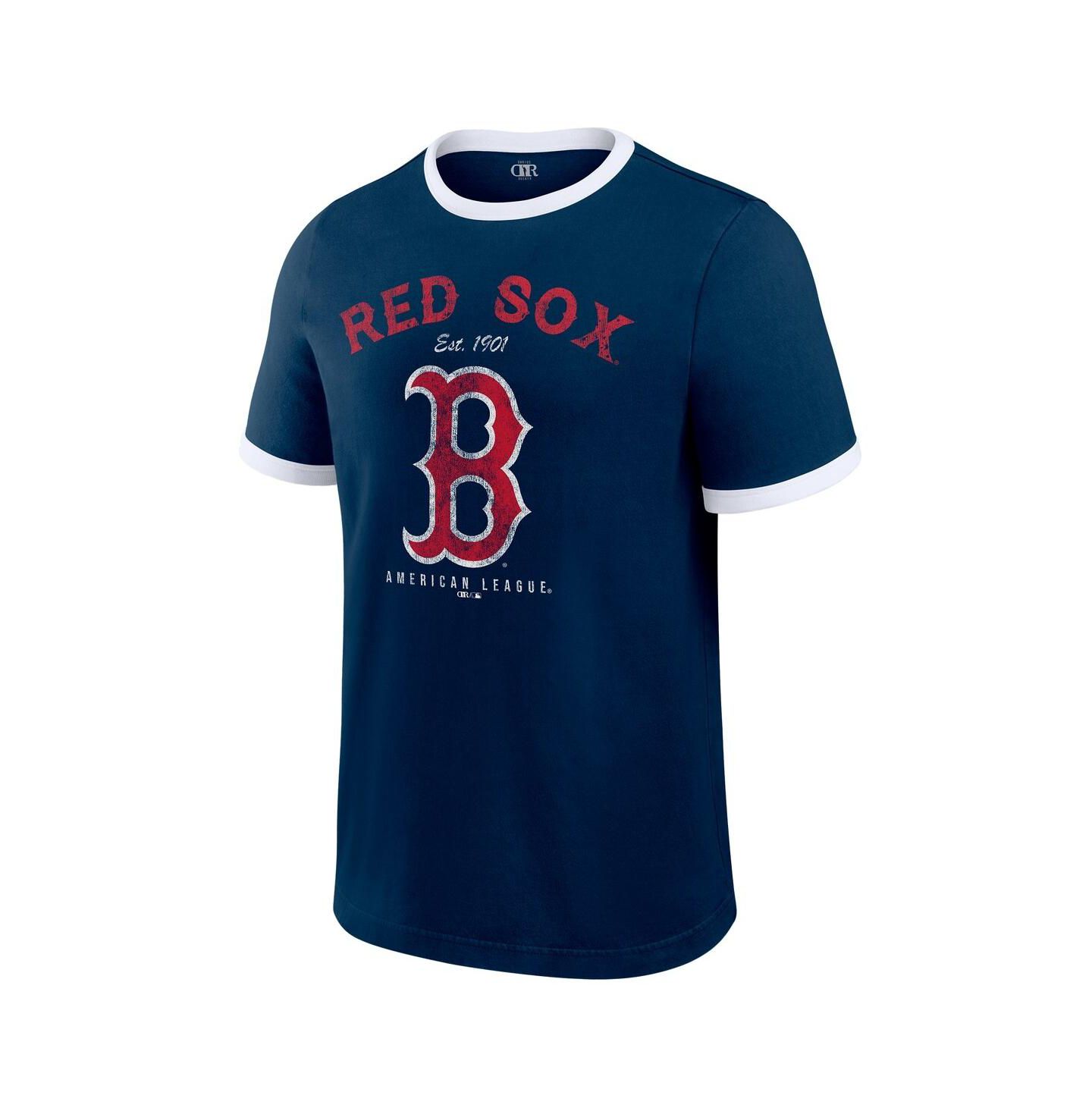 Мужская футболка Fanatics Darius Rucker Collection by Navy Boston Red Sox Washed Ringer — фото 2