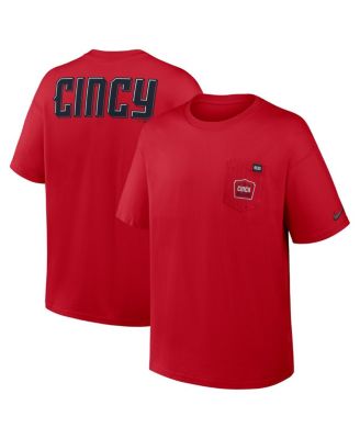 Men's Red Cincinnati Reds City Connect Max90 Pocket T-Shirt