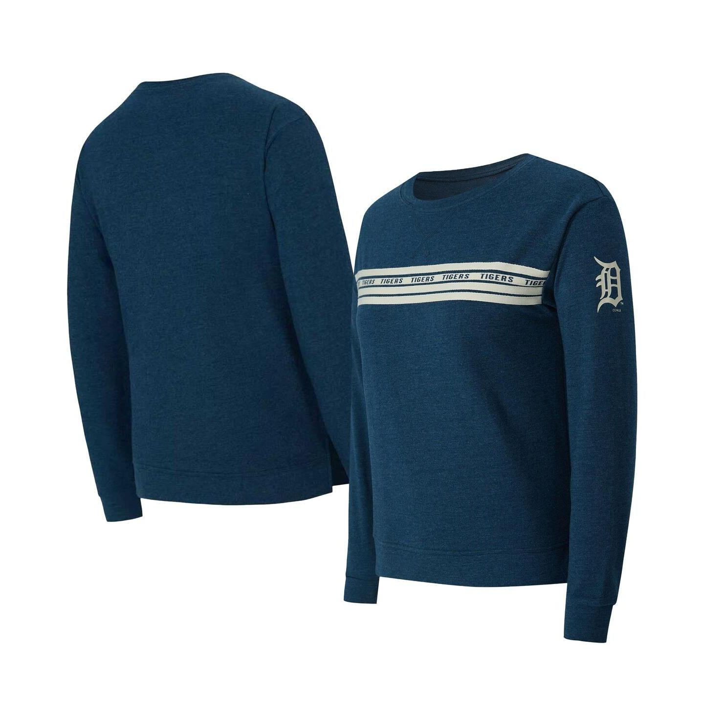 Женская футболка Concepts Sport Navy Detroit Tigers Birch French Terry Long Sleeve — фото 1