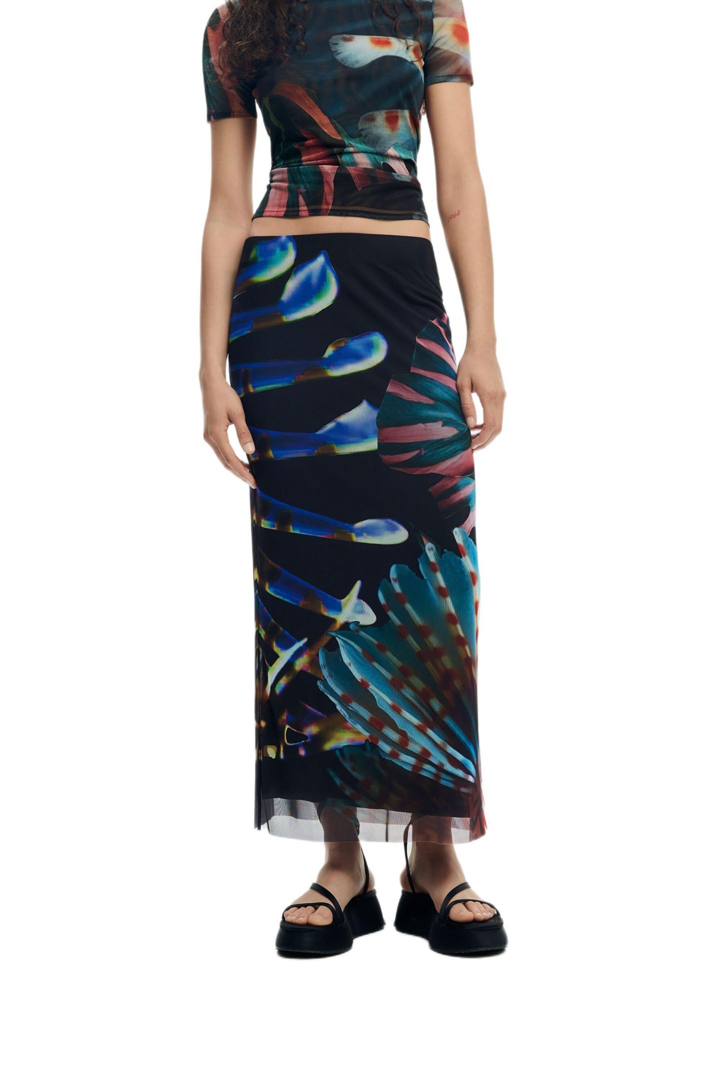 Женская юбка Desigual Skirt Designed By Mr. Christian Lacroix, цвет: Чёрный — фото 3