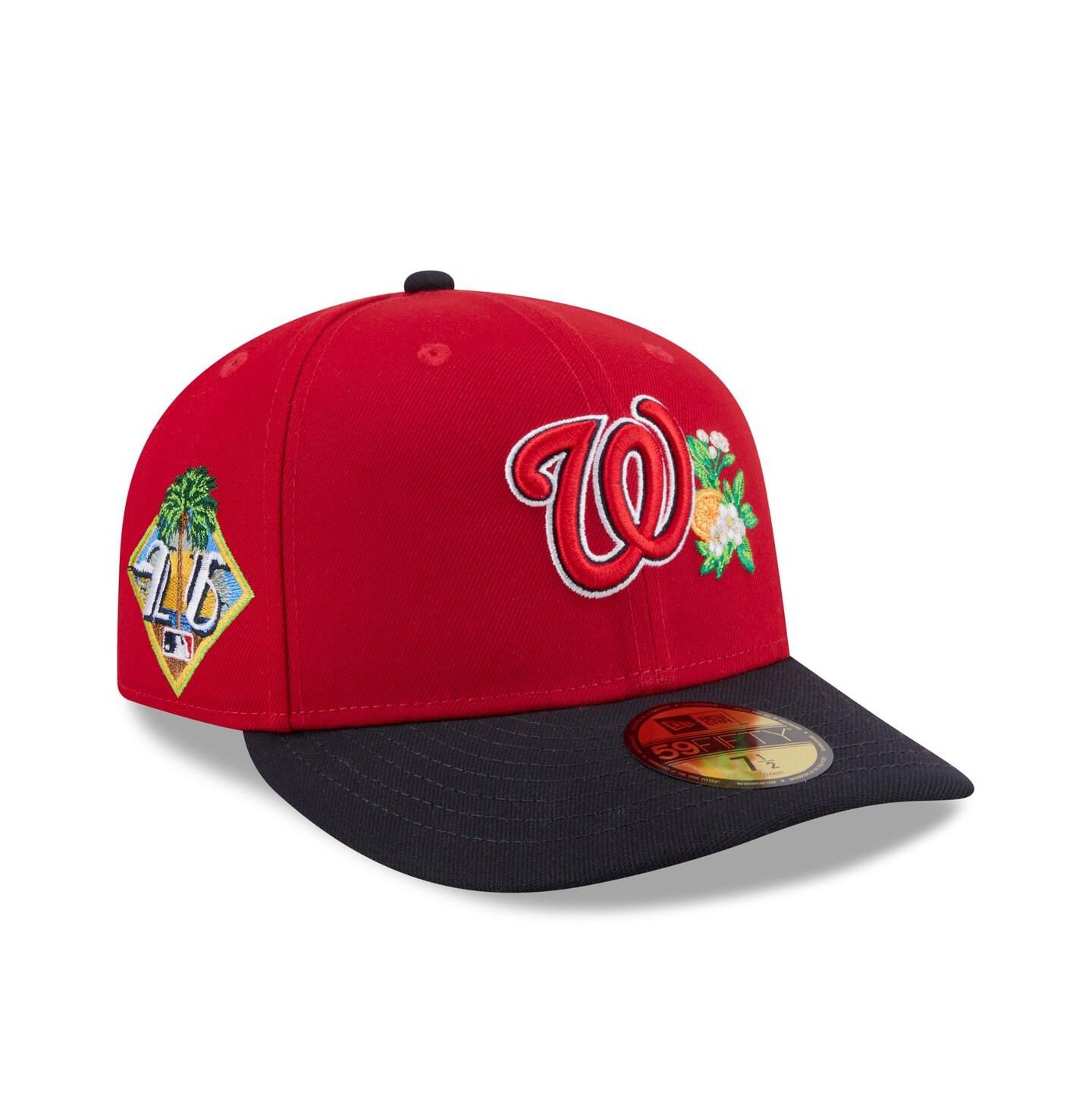 Мужская кепка New Era Red/Navy Washington Nationals 2026 Spring Training Low Profile 59FIFTY Fitted Hat — фото 1