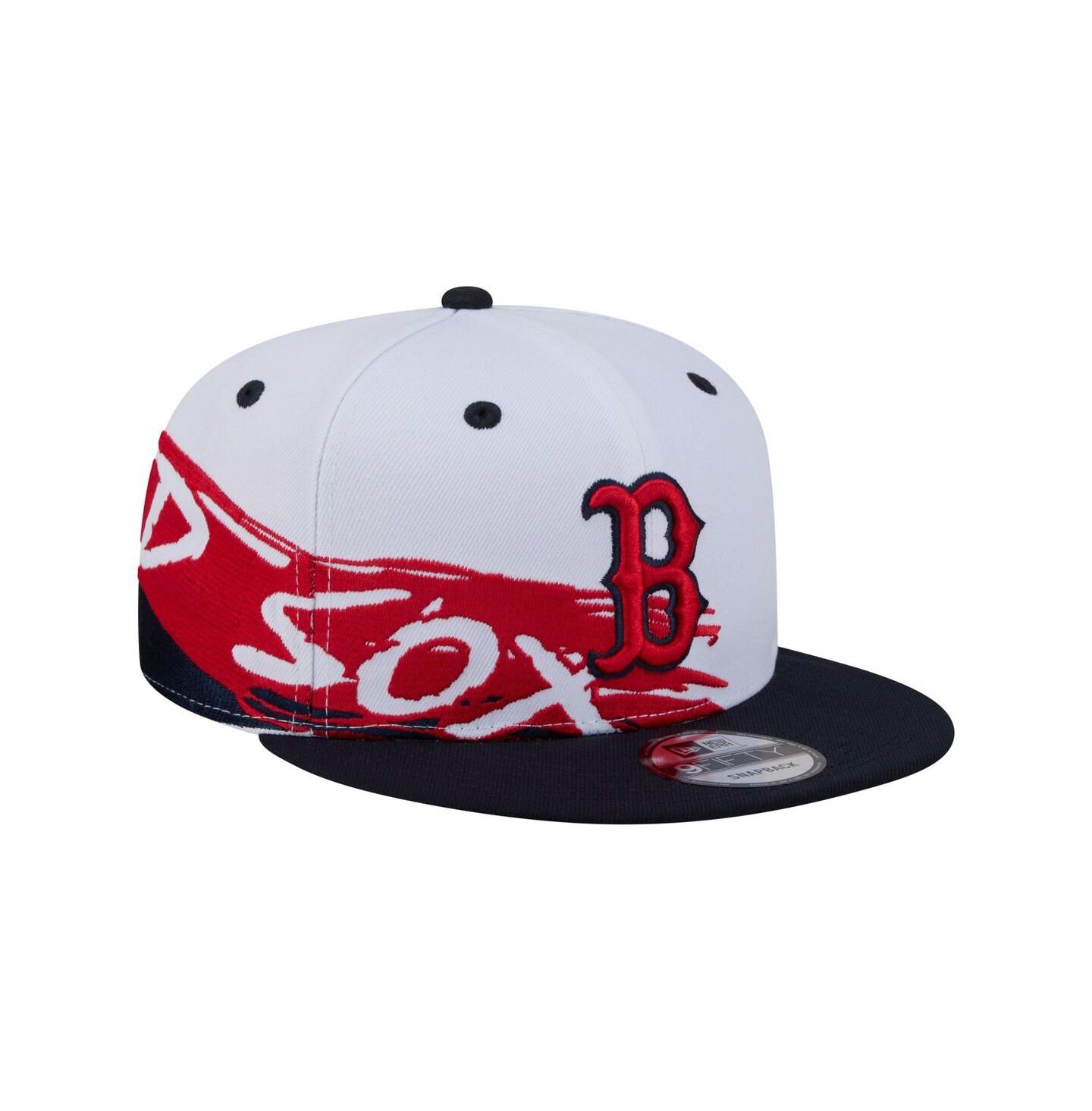 Мужская кепка New Era White/Navy Boston Red Sox 9FIFTY Snapback Hat — фото 1