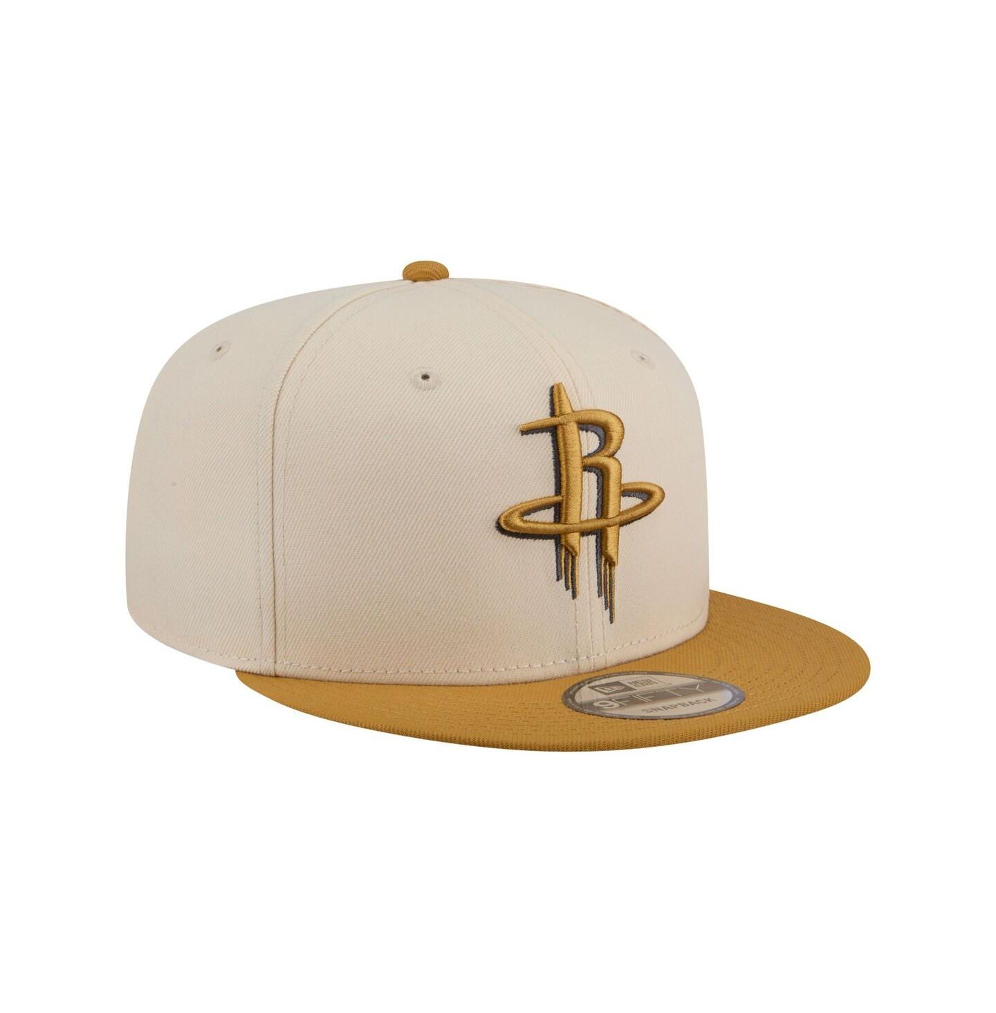 Мужские головные уборы New Era Cream/Tan Houston Rockets Two-Tone Color Pack 9FIFTY Snapback Hat — фото 3