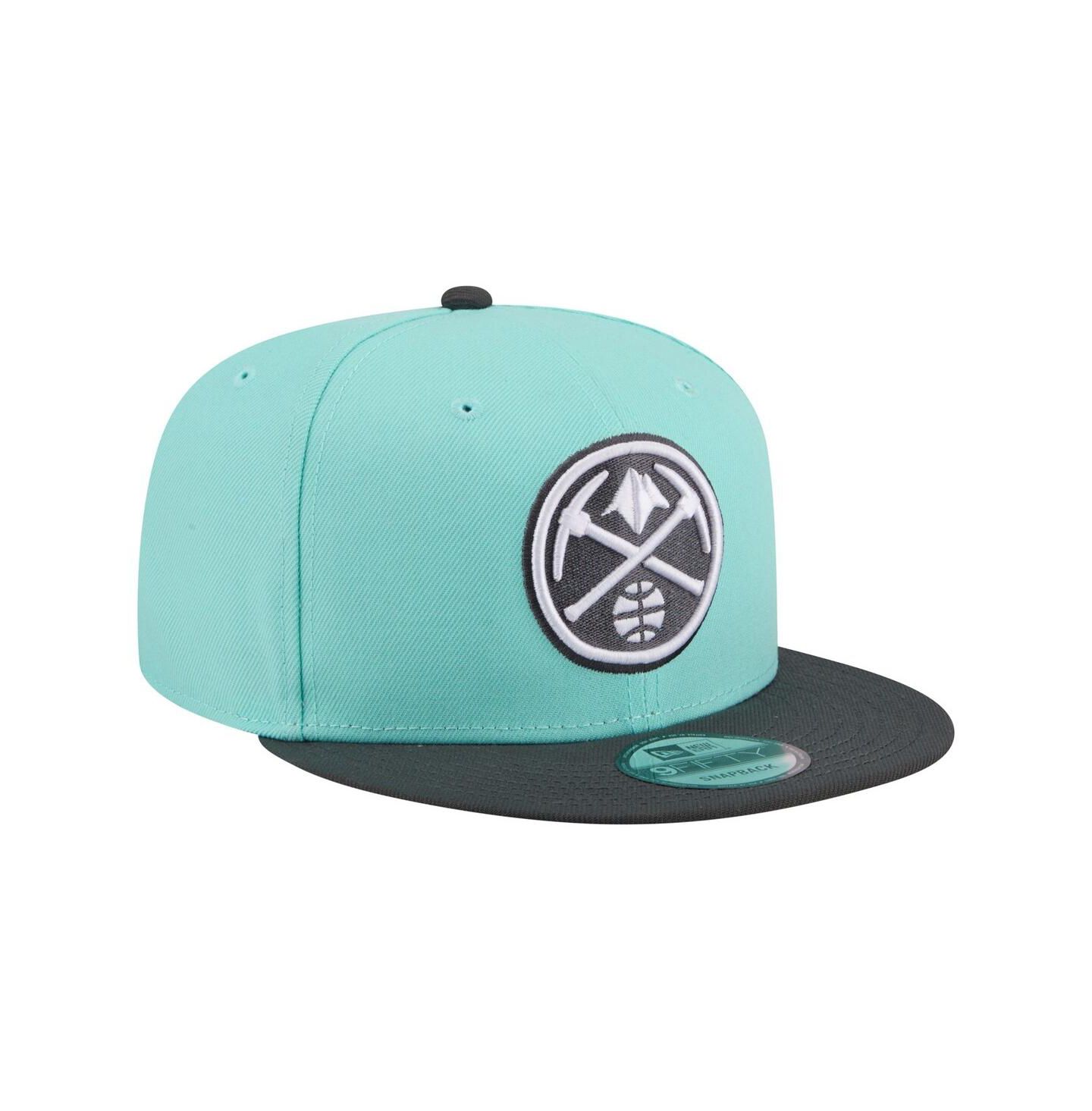 Мужские головные уборы New Era Turquoise/Charcoal Denver Nuggets Color Pack Two-Tone 9FIFTY Snapback Hat — фото 3