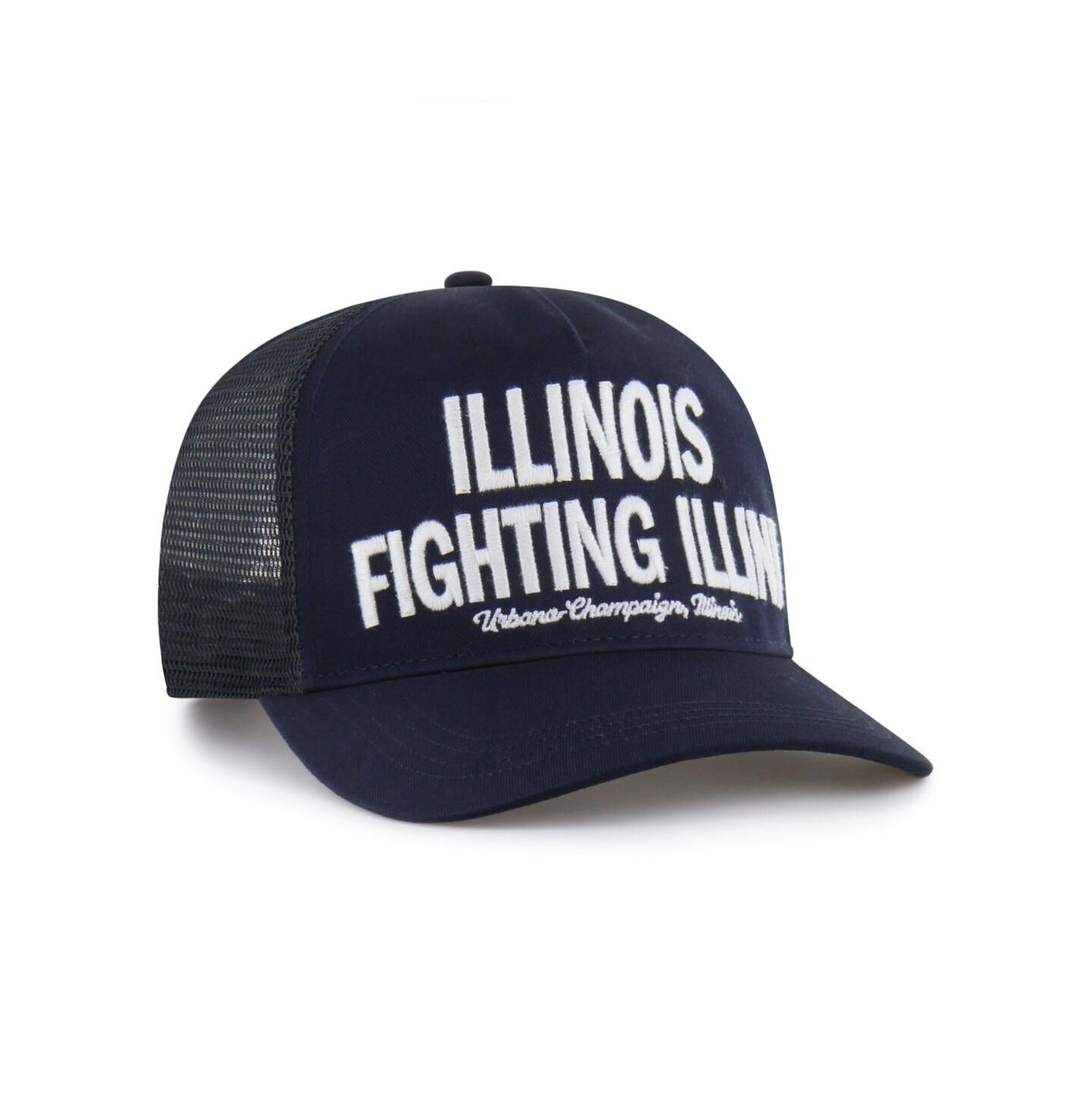 Мужская кепка '47 Brand Navy Illinois Fighting Illini Contemporary Hitch Trucker Adjustable Hat — фото 2