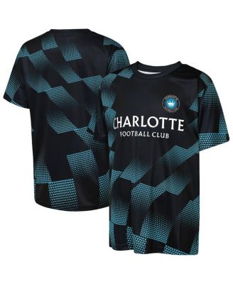 Big Boys and Girls Black Charlotte FC Sheer Thrill T-Shirt