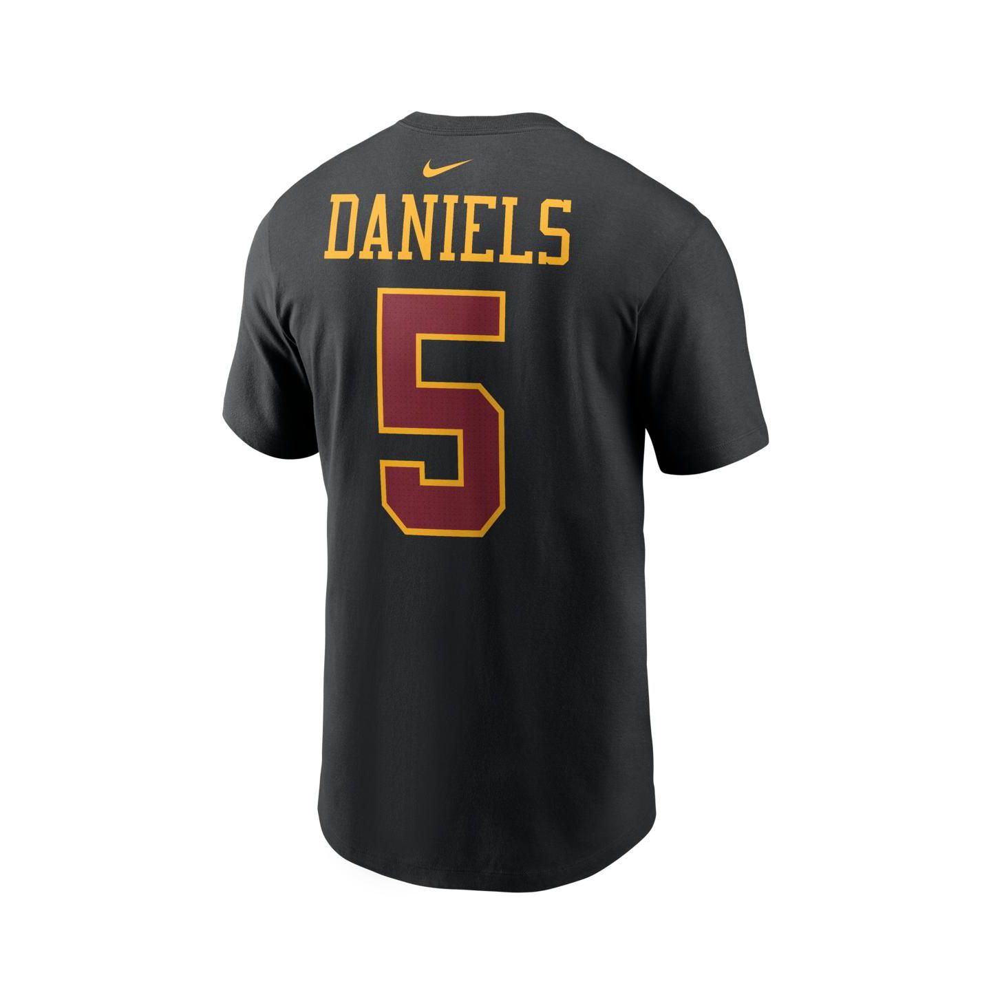 Мужская футболка Nike Jayden Daniels Black Washington Commanders Name and Number — фото 3