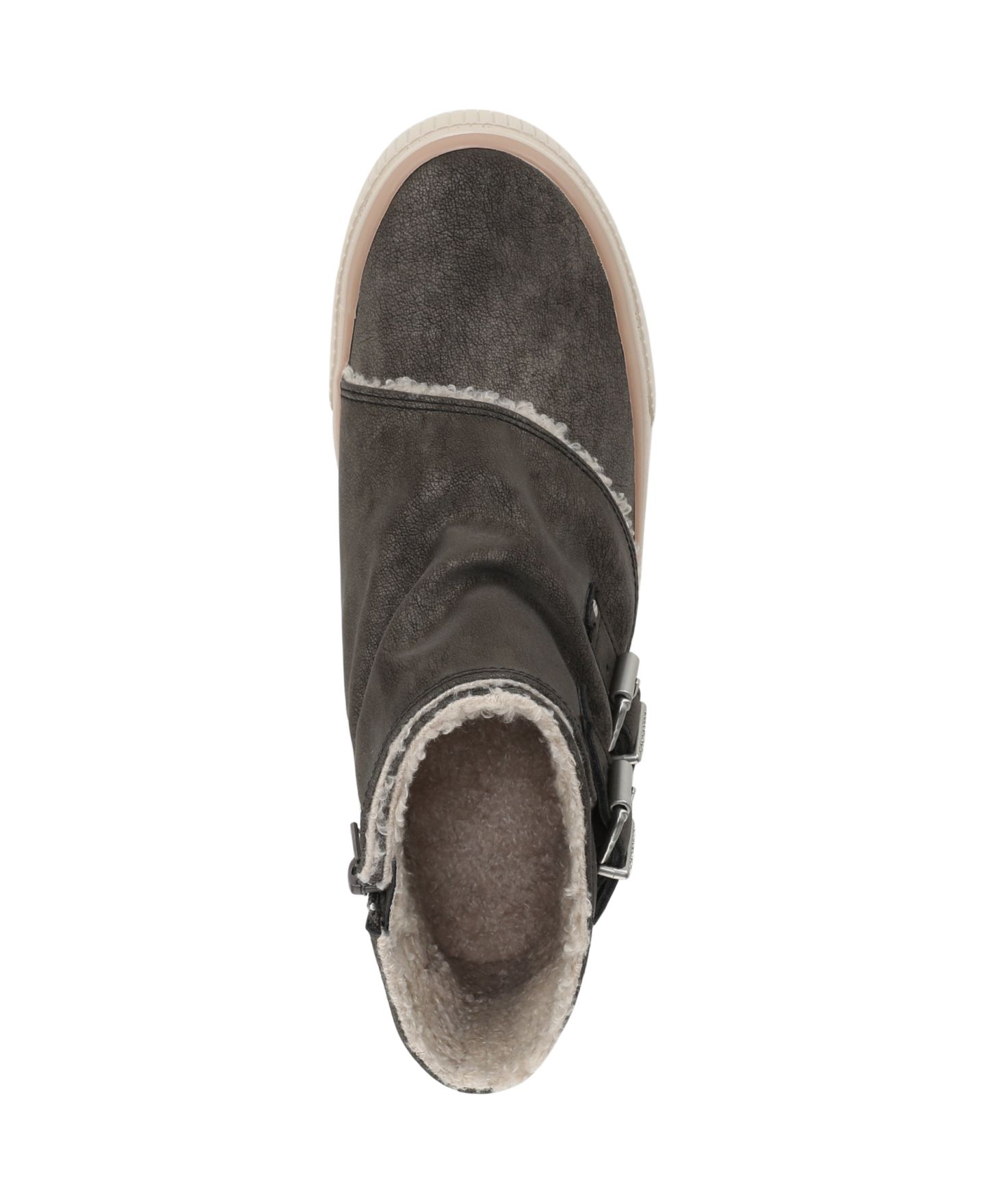 Женские ботинки Blowfish Malibu Antwerp Zip Short Round Toe Booties, цвет: Угольная искусственная кожа — фото 4