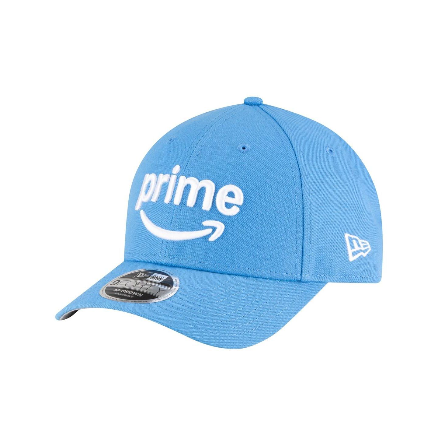 Мужская кепка New Era Light Blue Chase Elliott Amazon Prime 9FORTY M-Crown Adjustable Hat — фото 1