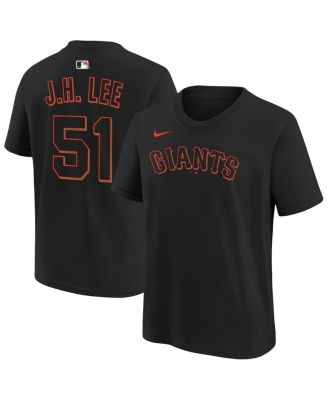 Big Boys and Girls Jung Hoo Lee Black San Francisco Giants Name & Number T-Shirt