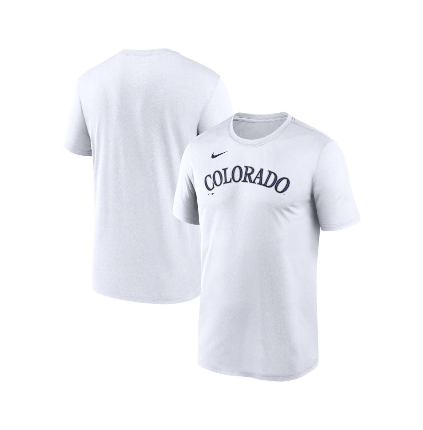 Мужская футболка Nike White Colorado Rockies New Legend Wordmark Dri-FIT — фото 1