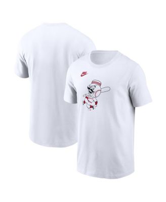 Men's White Cincinnati Reds Cooperstown Collection Logo T-Shirt