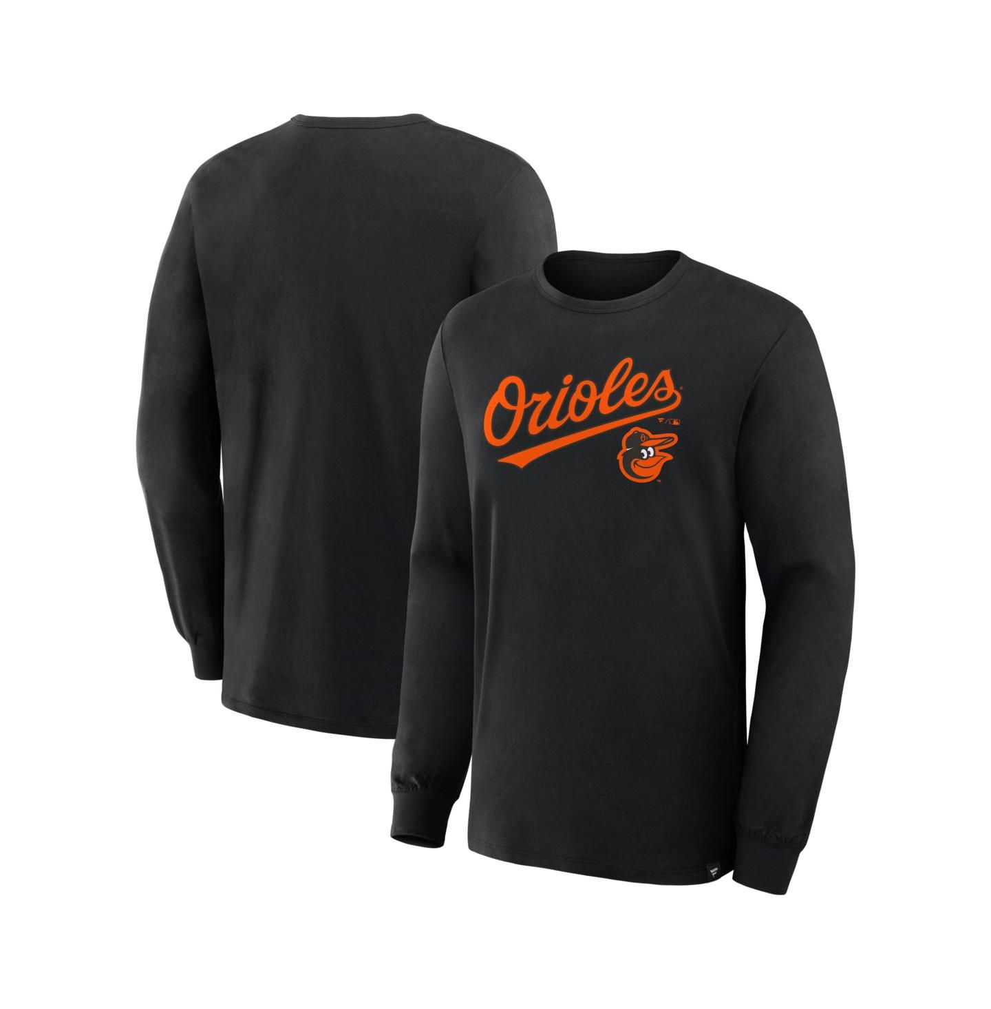 Мужская футболка Fanatics Black Baltimore Orioles Lock-Up Legacy Long Sleeve — фото 1