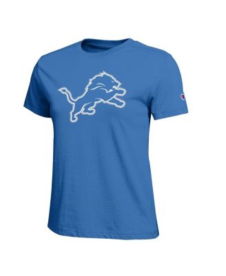 Women's Blue Detroit Lions Logo T-Shirt